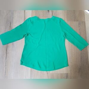 Beautiful Green Talbots Sweater 3/4 Sleeves sz L